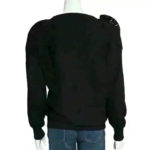 Spree International Vintage Black Shimmer Bejeweled Sweater Size Large - Picture 6 of 10